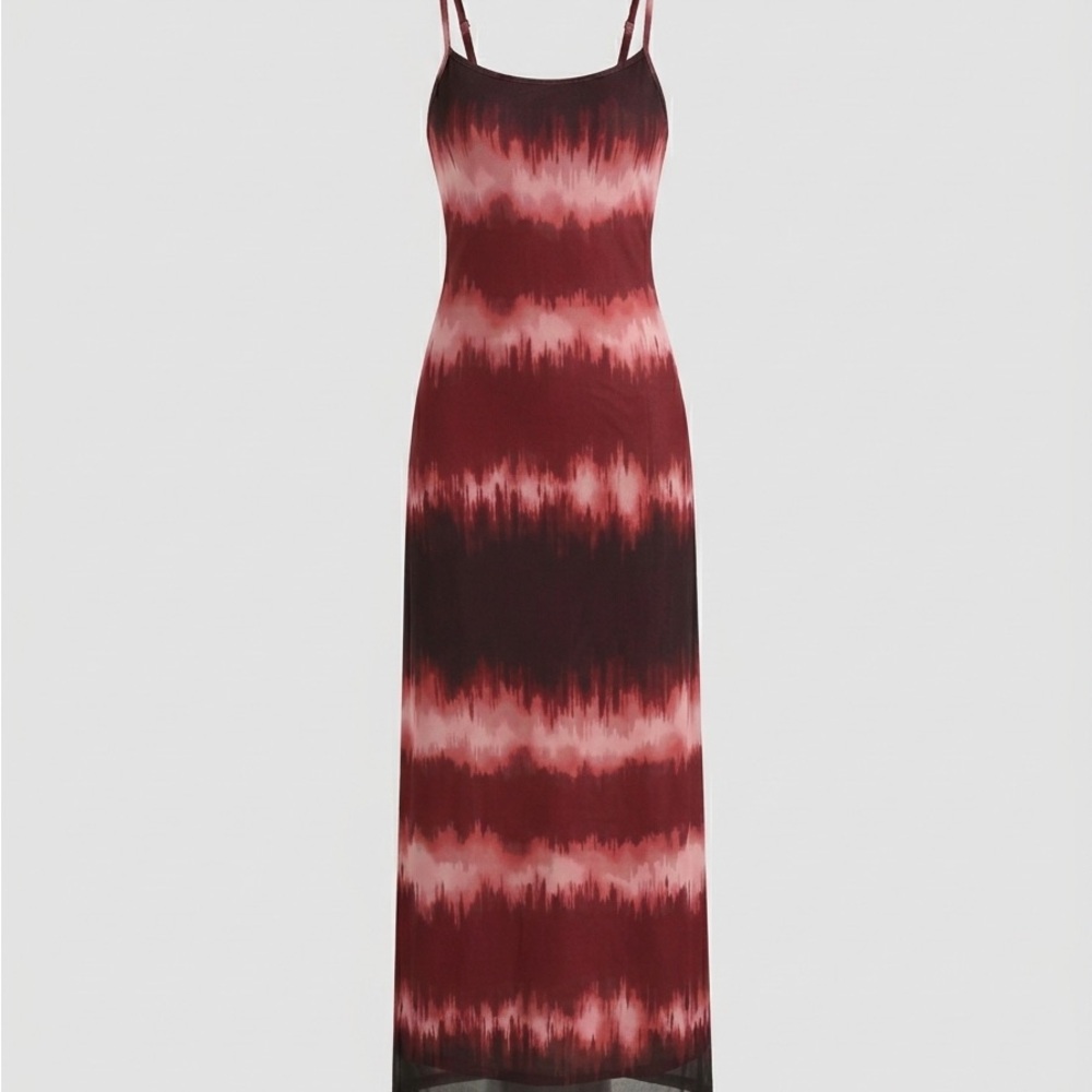 Elegant Red and Black Maxi Dress